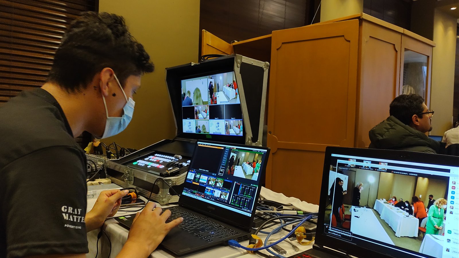 Soporte técnico audiovisual para evento empresarial